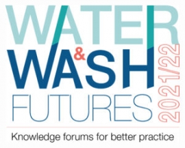 Text: Water & WASH Futures 2021/22. Knowledge forums for better practice